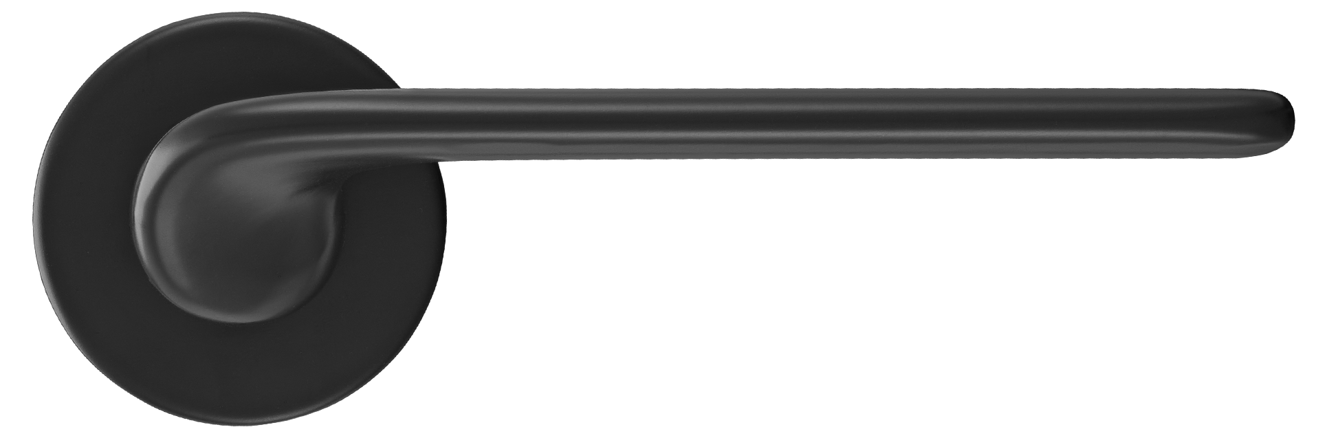 Ручка дверная TOMORROW R5 NERO-ST на круглой розетке, цвет черный soft-touch, ЦАМ фото купить в Челябинске