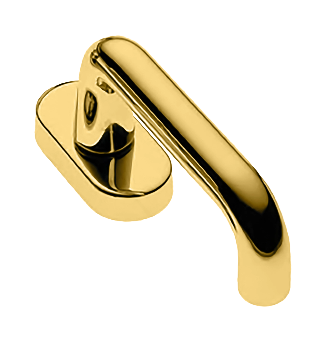 Ручка оконная IRIS W1 OTL на прямоугольной розетке, цвет золото, латунь фото купить Челябинск