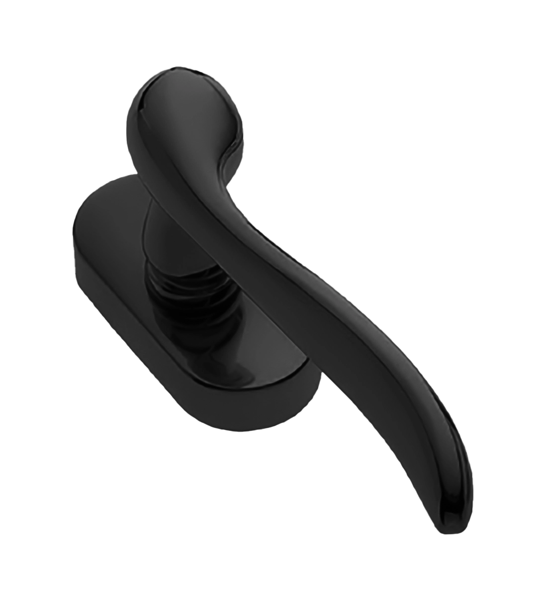 Ручка оконная TOSCANA W1 NERO на прямоугольной розетке, цвет черный, латунь фото купить Челябинск