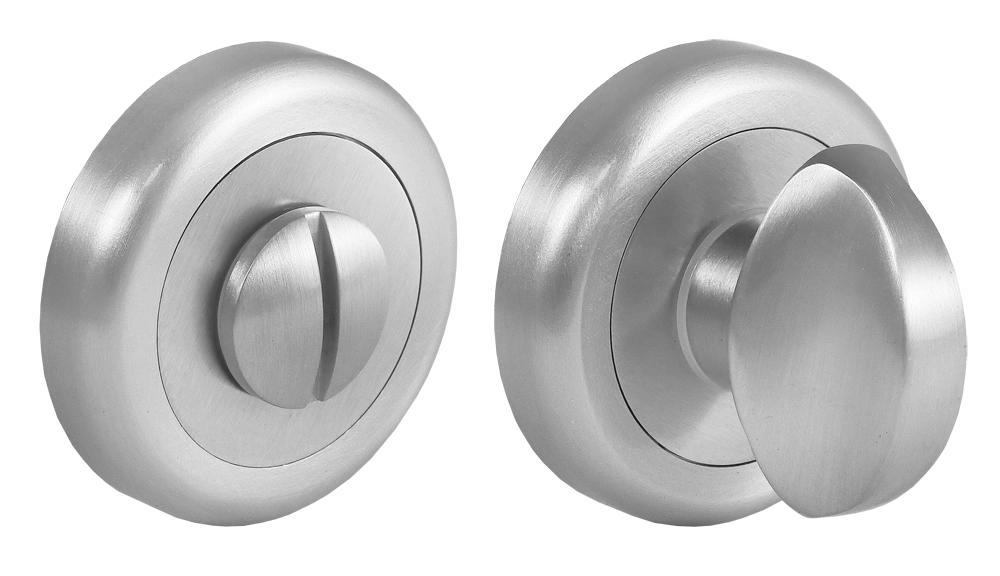 Завертка сантехническая LUX-WC-R4 CSA на круглой розетке цвет матовый хром, ЦАМ фото купить в Челябинске