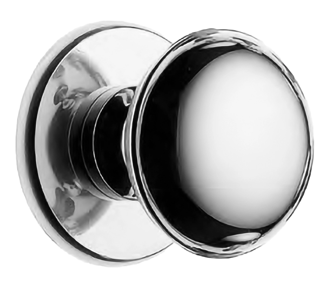 Ручка-кноб на стяжке ART.LU 30 CRO на круглой розетке, цвет хром, латунь фото купить Челябинск