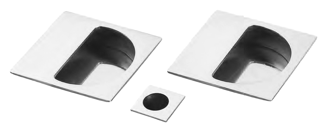 Комплект ручек для раздвижных дверей ART.72/Q CRO с пальчиковой ручкой и заверткой WC, цвет хром, латунь фото купить Челябинск