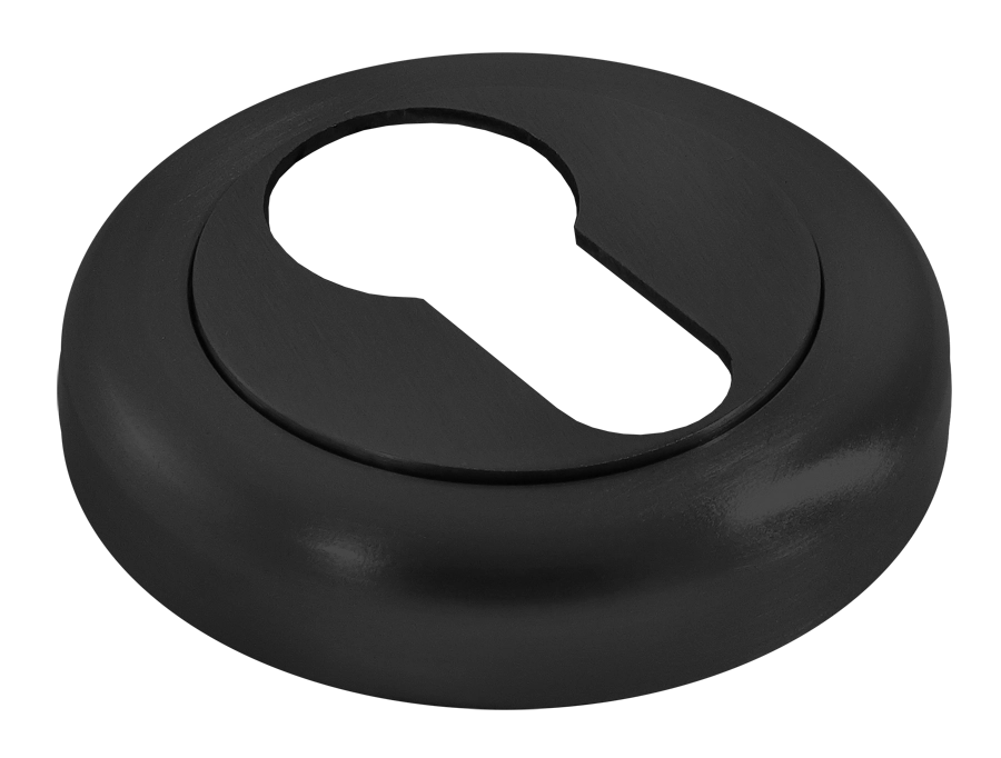 Накладка на ключевой цилиндр LUX-KH-R4 NERO на круглой розетке, цвет черный фото фурнитура Челябинск