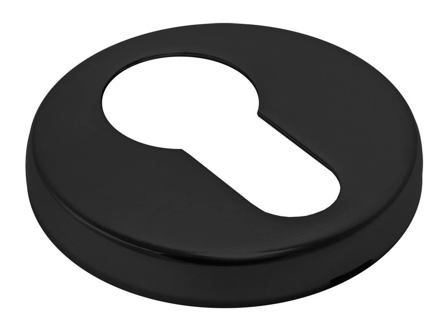 Накладка на ключевой цилиндр LUX-KH-R3-E NERO на круглой розетке, цвет черный фото купить в Челябинске