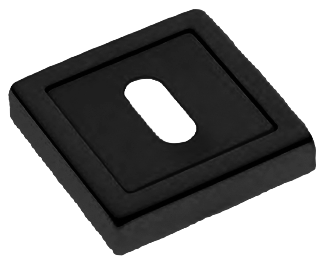 Накладка на ключевой цилиндр LUX-FK-S3 NERO на квадратной розетке под ключ буратино, цвет - черный фото купить Челябинск