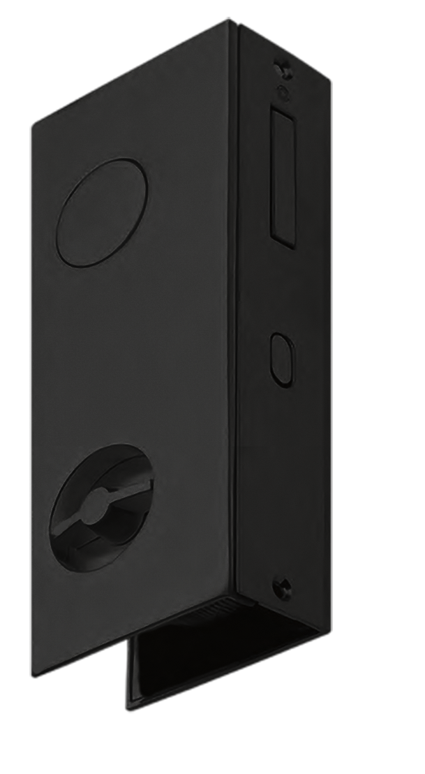 Ручки для раздвижных дверей SIMPLE-S NERO с замком и заверткой, цвет черный, ЦАМ фото купить Челябинск