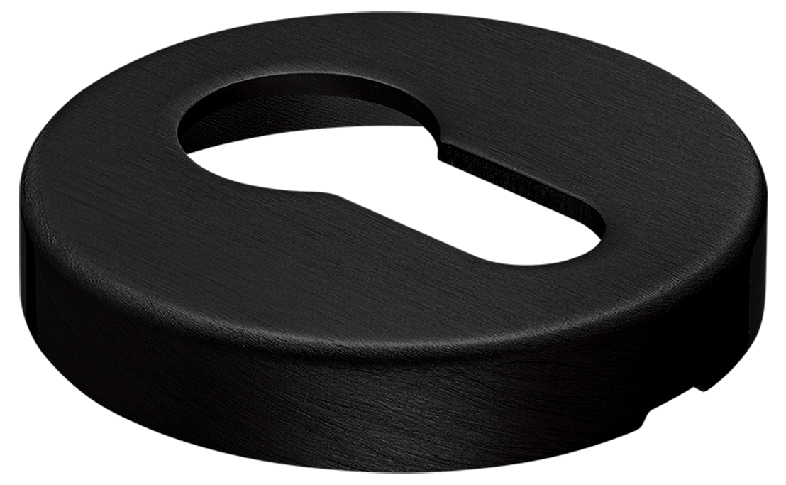 Накладка на ключевой цилиндр LUX-KH-R6 NERO на круглой розетке, цвет черный фото купить в Челябинске