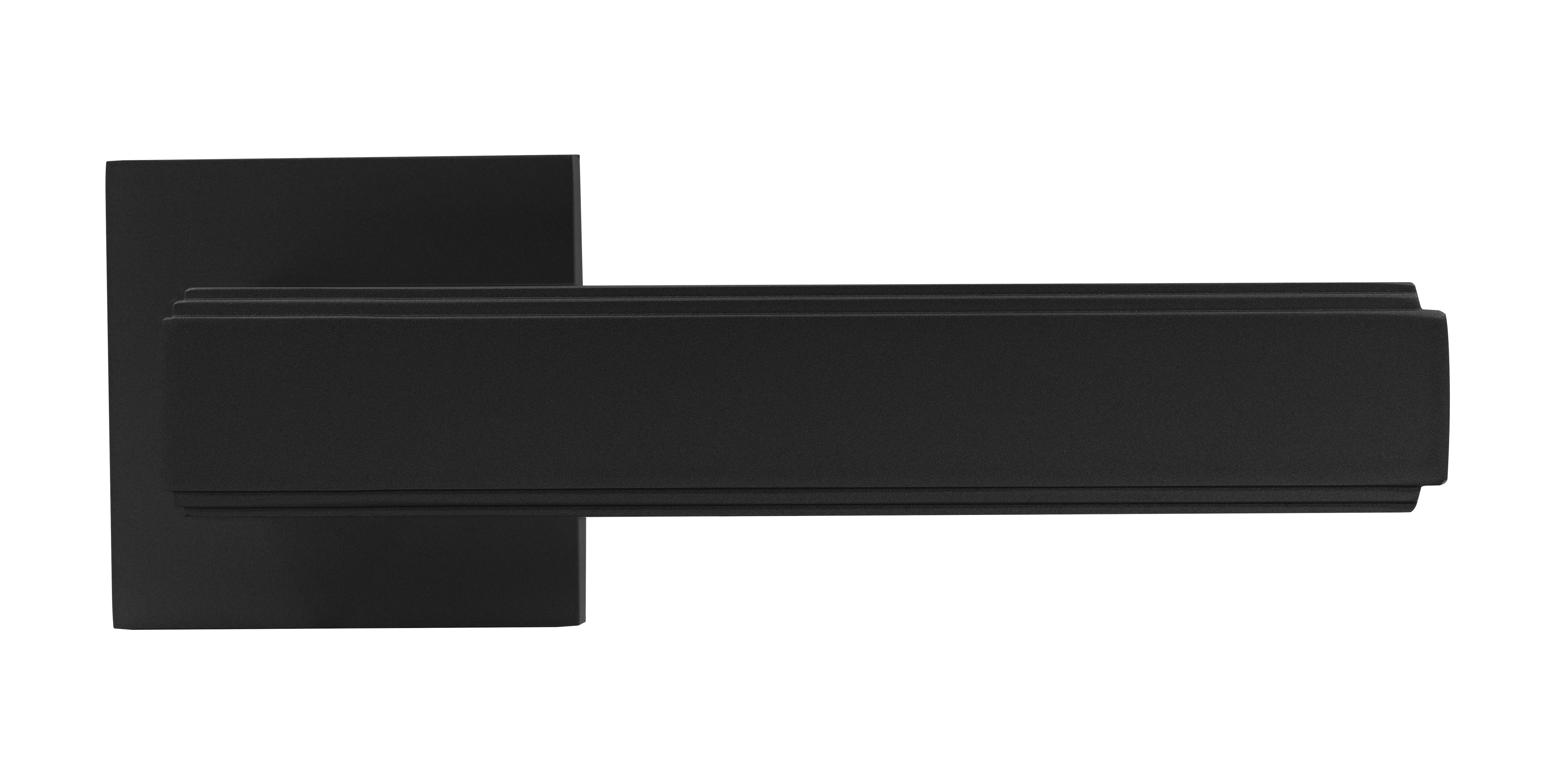 Ручка дверная MH-64-S6 BL STEPS на квадратной розетке 6 мм, цвет черный фото купить в Челябинске