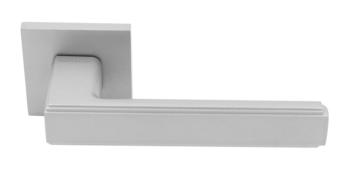 Ручка дверная MH-64-S6 ASC STEPS на квадратной розетке 6 мм, цвет анодированный матовый хром фото купить Челябинск