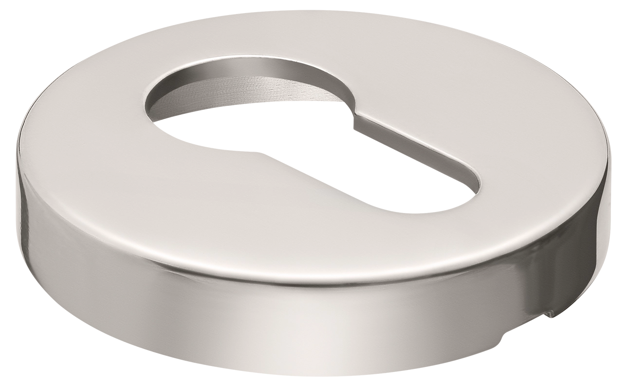 Накладка LUX-KH-R2 NIK на ключевой цилиндр на круглой розетке, цвет никель фото купить в Челябинске