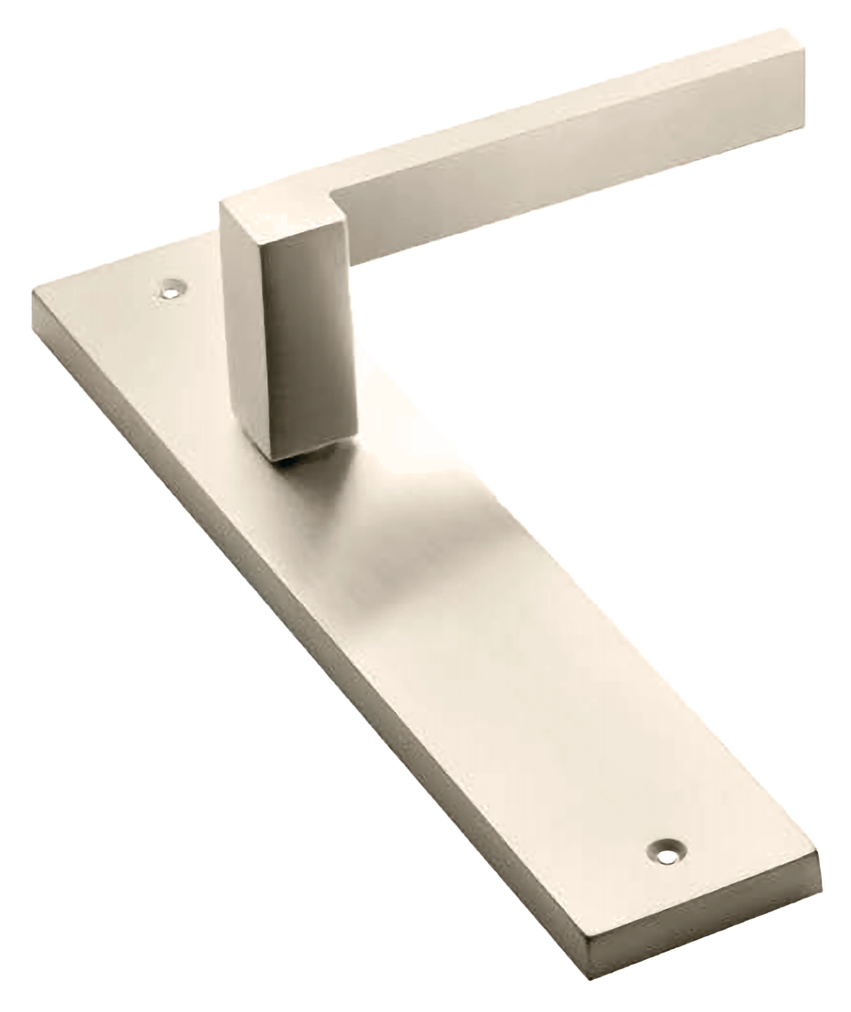 Ручка дверная на планке STONE PL NIS, цвет матовый никель, латунь фото купить в Челябинске