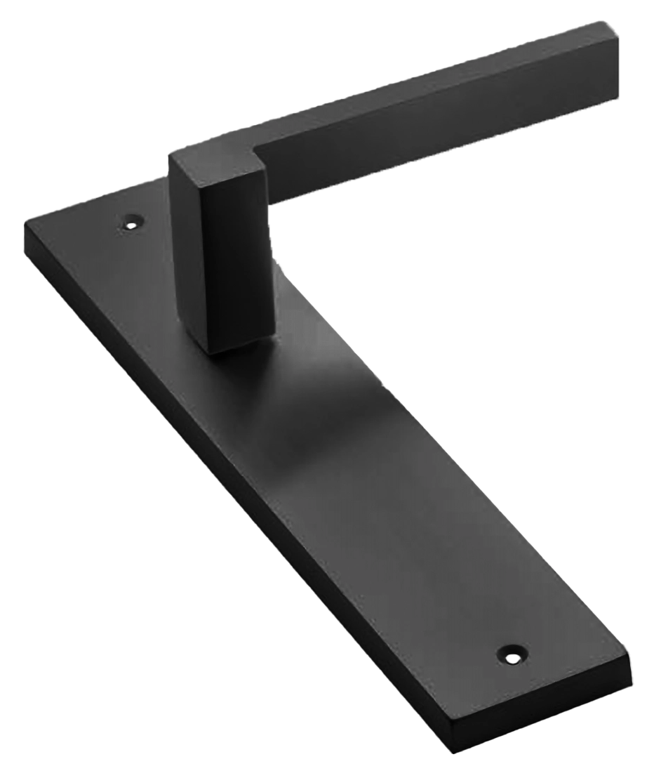 Ручка дверная на планке STONE PL NERO, цвет черный, латунь фото купить в Челябинске