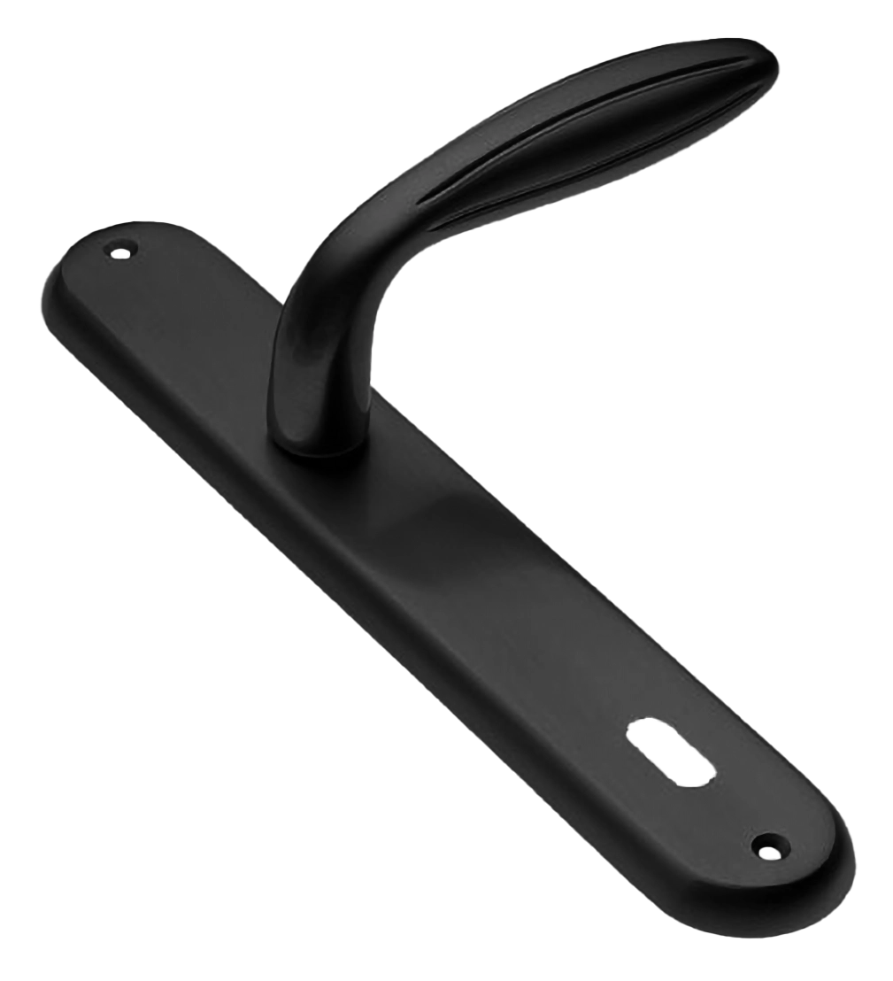 Ручка дверная на планке BUD PL NERO, цвет черный, латунь фото купить в Челябинске