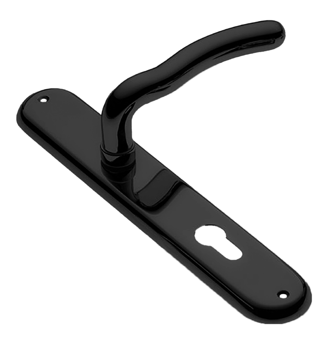 Ручка дверная на планке SNAKE PL NERO, цвет черный, латунь фото купить в Челябинске