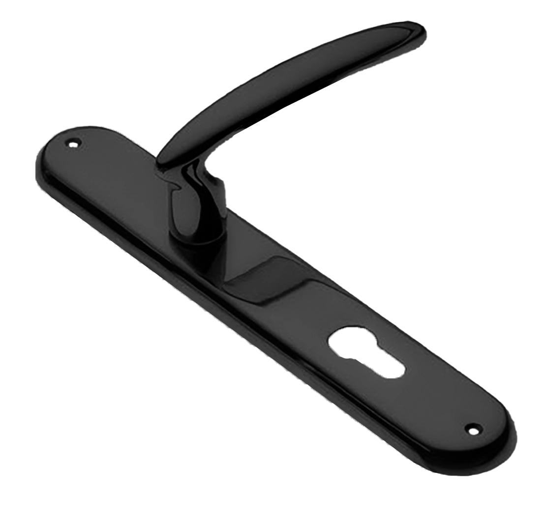 Ручка дверная на планке FLAMINGO PL NERO, цвет черный, латунь фото купить в Челябинске