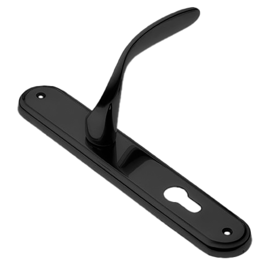 Ручка дверная на планке COBRA PL NERO, цвет черный, латунь фото купить в Челябинске