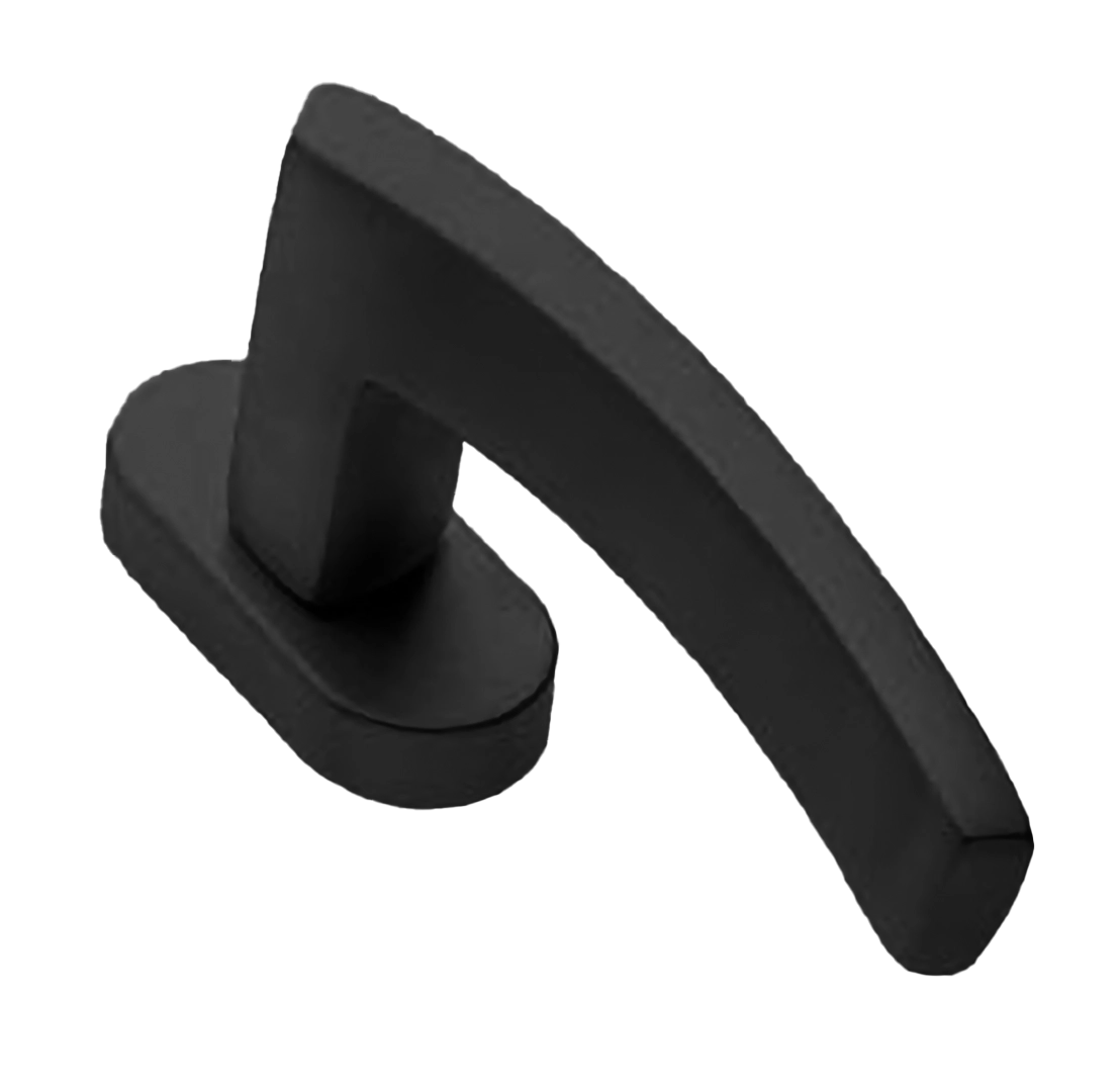 Ручка оконная WIND W1 NERO на прямоугольной розетке, цвет черный, латунь фото купить в Челябинске