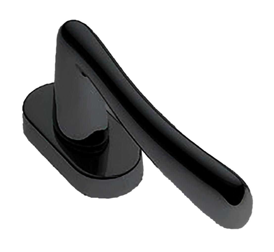 Ручка оконная COCKATOO W1 NERO на прямоугольной розетке, цвет черный, латунь фото купить в Челябинске