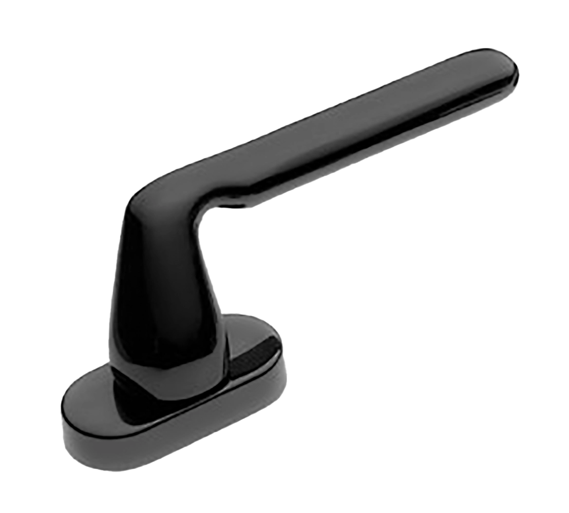 Ручка оконная NIRVANA W1 NERO на прямоугольной розетке, цвет черный, латунь фото купить в Челябинске