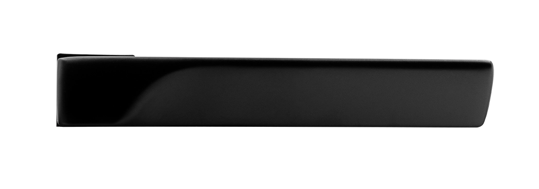 Ручка дверная FIORD-SM NERO-ST, с невидимой квадратной розеткой, цвет черный soft-touch, ЦАМ фото купить в Челябинске