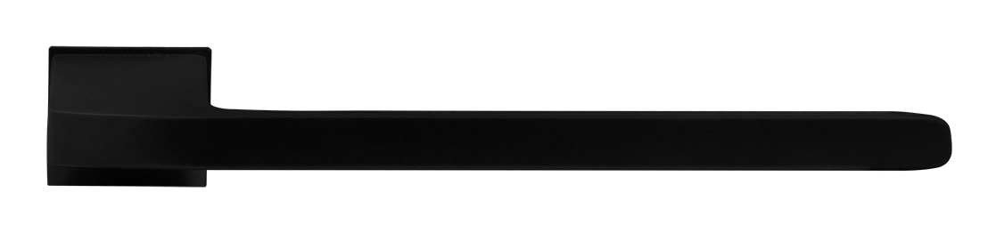 Ручка дверная SPUTNIK-SM NERO-ST с невидимой квадратной розеткой, цвет черный soft-touch, ЦАМ фото купить в Челябинске