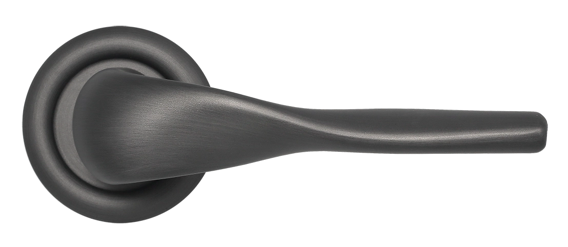 Ручка дверная LVB R7 SST на круглой розетке, цвет Летняя гроза/Summer Storm фото купить в Челябинске