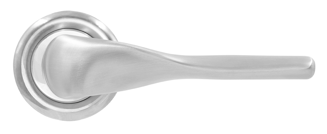 Ручка дверная LVB R7 WF на круглой розетке, цвет Зимняя стужа/Winter Frost фото купить в Челябинске