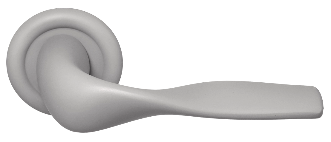 Ручка дверная LVB R7 SMI на круглой розетке, цвет Весенняя дымка/Spring Mist фото купить Челябинск