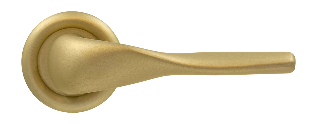 Ручка дверная LVB R7 AH на круглой розетке, цвет Осенний мёд/Autumn Honey фото купить в Челябинске