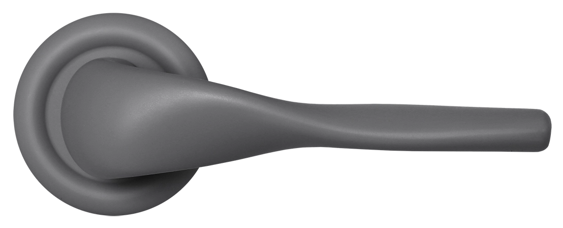 Ручка дверная LVB R7 SSW на круглой розетке, цвет Стокгольмский снегопад/Stockholm Snowfall фото купить в Челябинске