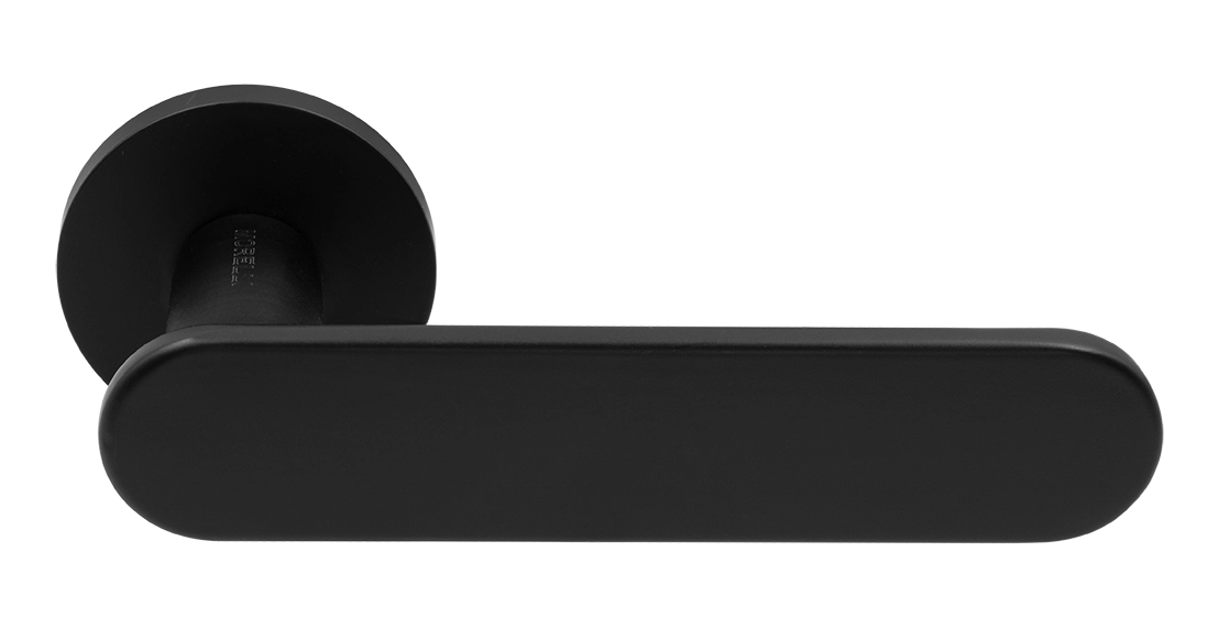 Ручка дверная MH-65-R6 R6 SEMPIONE BL на круглой розетке, цвет черный фото купить Челябинск