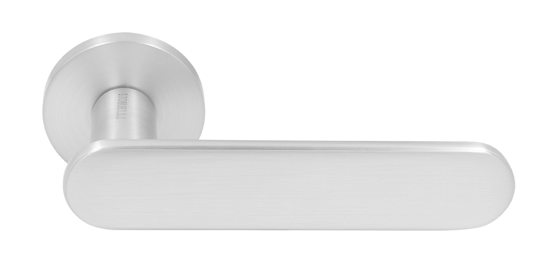 Ручка дверная MH-65-R6 SEMPIONE SC на круглой розетке, цвет матовый хром фото купить Челябинск