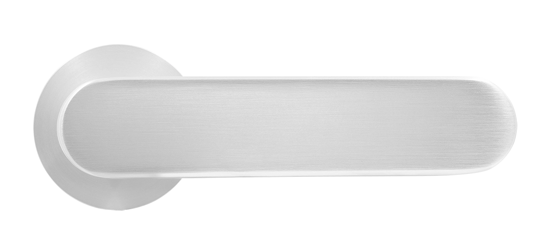 Ручка дверная MH-65-R6 SEMPIONE SC на круглой розетке, цвет матовый хром фото купить в Челябинске