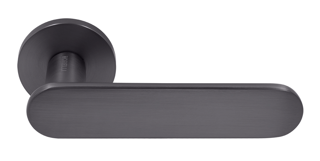 Ручка дверная MH-65-R6 R6 SEMPIONE GR на круглой розетке, цвет графит фото купить Челябинск