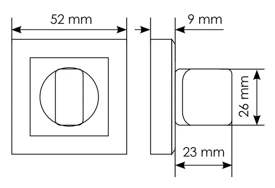 Комплект дверных ручек MH-28 BL-S с заверткой MH-WC-S BL, цвет черный  фотомореллиЧелябинск