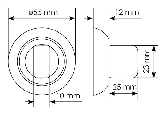 Комплект дверных ручек MH-03 BL с заверткой MH-WC BL, цвет черный фотомореллиЧелябинск