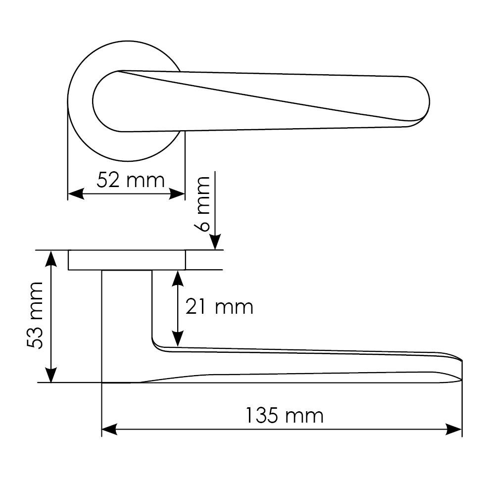 Комплект дверных ручек MH-58-R6 BL с заверткой MH-WC-R6 BL + магнитный замок M1895 BL, цвет черный фотомореллиЧелябинск