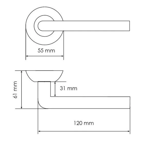 Комплект дверных ручек MH-03 SN/CP с заверткой MH-WC SN/CP, цвет белый никель/хром фото morelli Челябинск