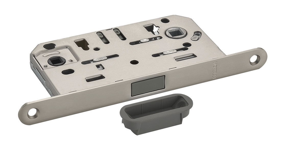 Защелка межкомнатная M1885 MSN магнитная под цилиндр, цвет матовый сатинированный никель фото купить Челябинск