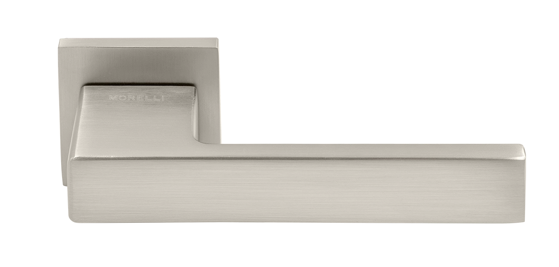 Ручка дверная LOT MH-56-S6 MSN раздельная на квадратной розетке 6 мм, цвет матовый сатинированный никель, ЦАМ фото купить Челябинск