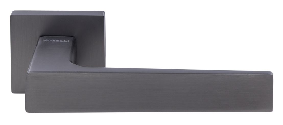 Ручка дверная MIRA  MH-54-S6 GR раздельная на квадратной розетке, цвет графит, ЦАМ фото купить Челябинск