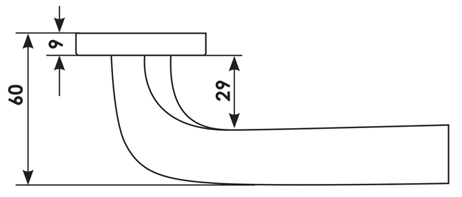 Ручка дверная COMETA R5 NIS раздельная на круглой розетке, цвет - матовый никель, ЦАМ фото фурнитура Челябинск