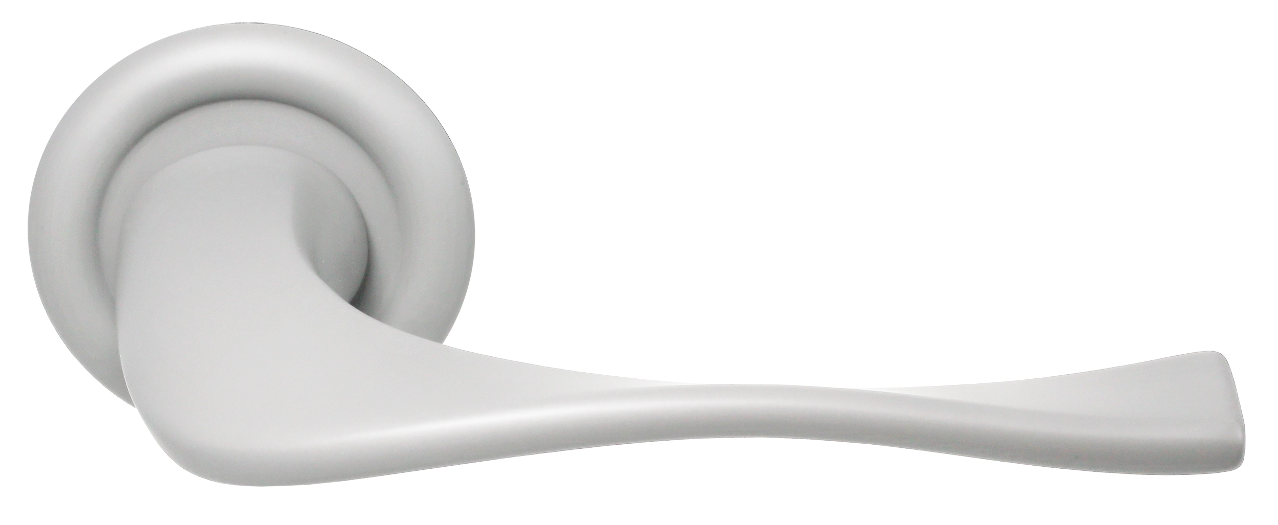 Ручка дверная SKYSCRAPER R7 SSW на круглой розетке, цвет Стокгольмский снегопад/Stockholm Snowfall фото купить Челябинск