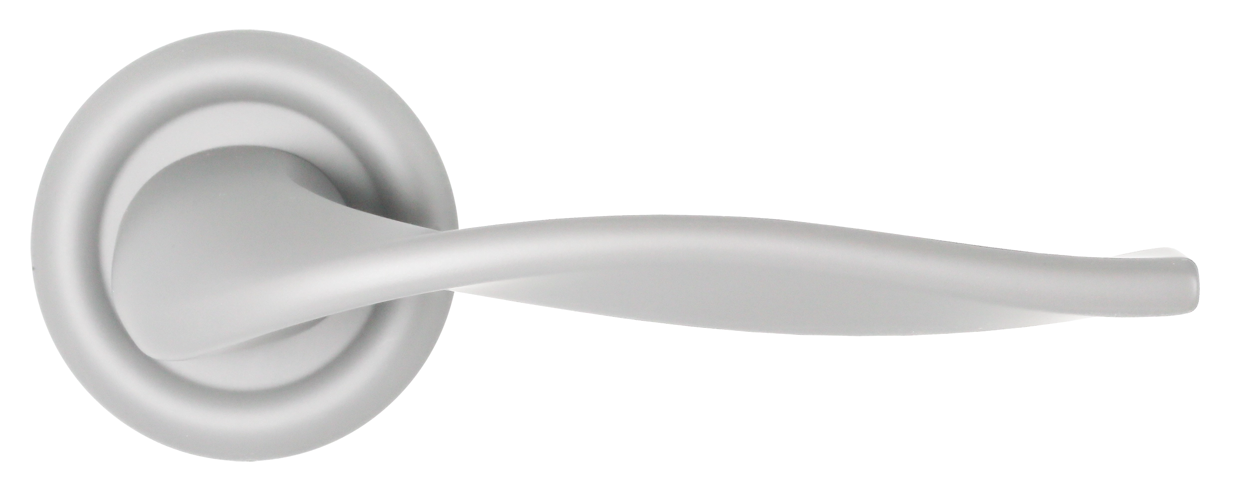 Ручка дверная SKYSCRAPER R7 SSW на круглой розетке, цвет Стокгольмский снегопад/Stockholm Snowfall фото купить в Челябинске