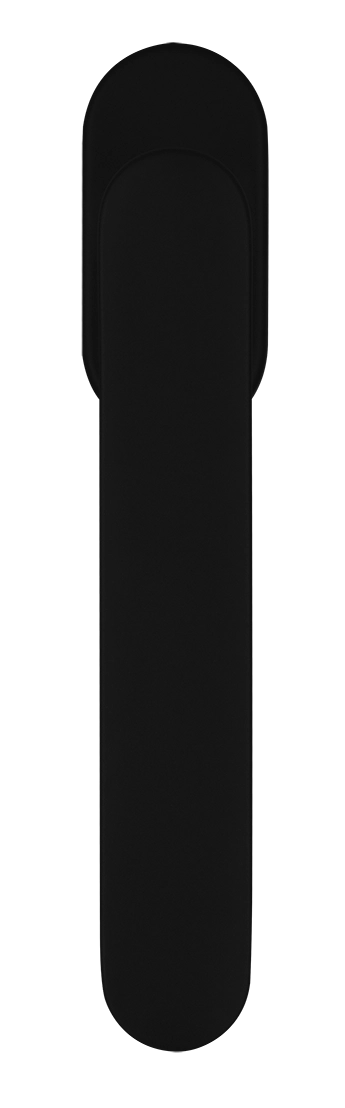 Ручка оконная LE BOAT W1 NERO-ST на прямоугольной розетке, цвет черный soft-touch, латунь фото купить в Челябинске
