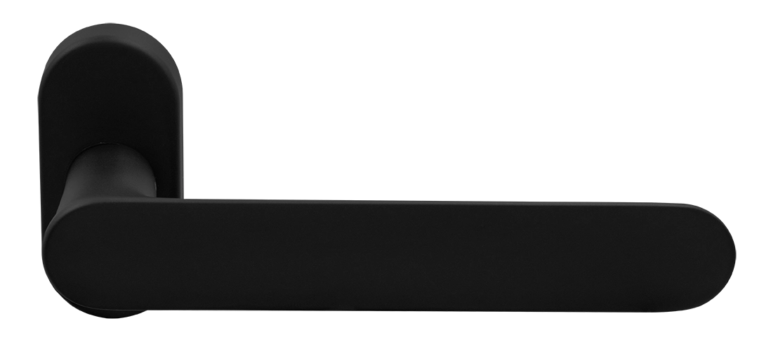 Ручка оконная LE BOAT W1 NERO-ST на прямоугольной розетке, цвет черный soft-touch, латунь фото morelli Челябинск