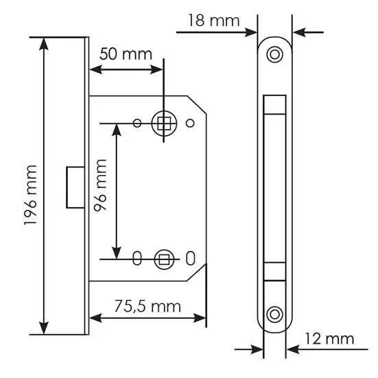 Комплект дверных ручек MH-56-S6 BL с заверткой MH-WC-S6 BL + магнитный замок M1895 BL, цвет черный фото morelli Челябинск