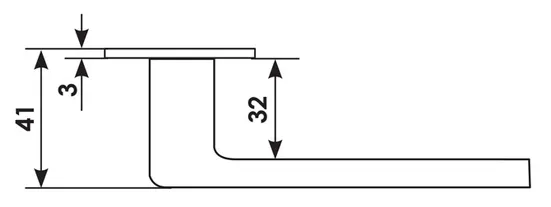 Ручка дверная DOLCE VITA S1 CSA раздельная на квадратной розетке, цвет матовый хром, латунь фото фурнитура Челябинск