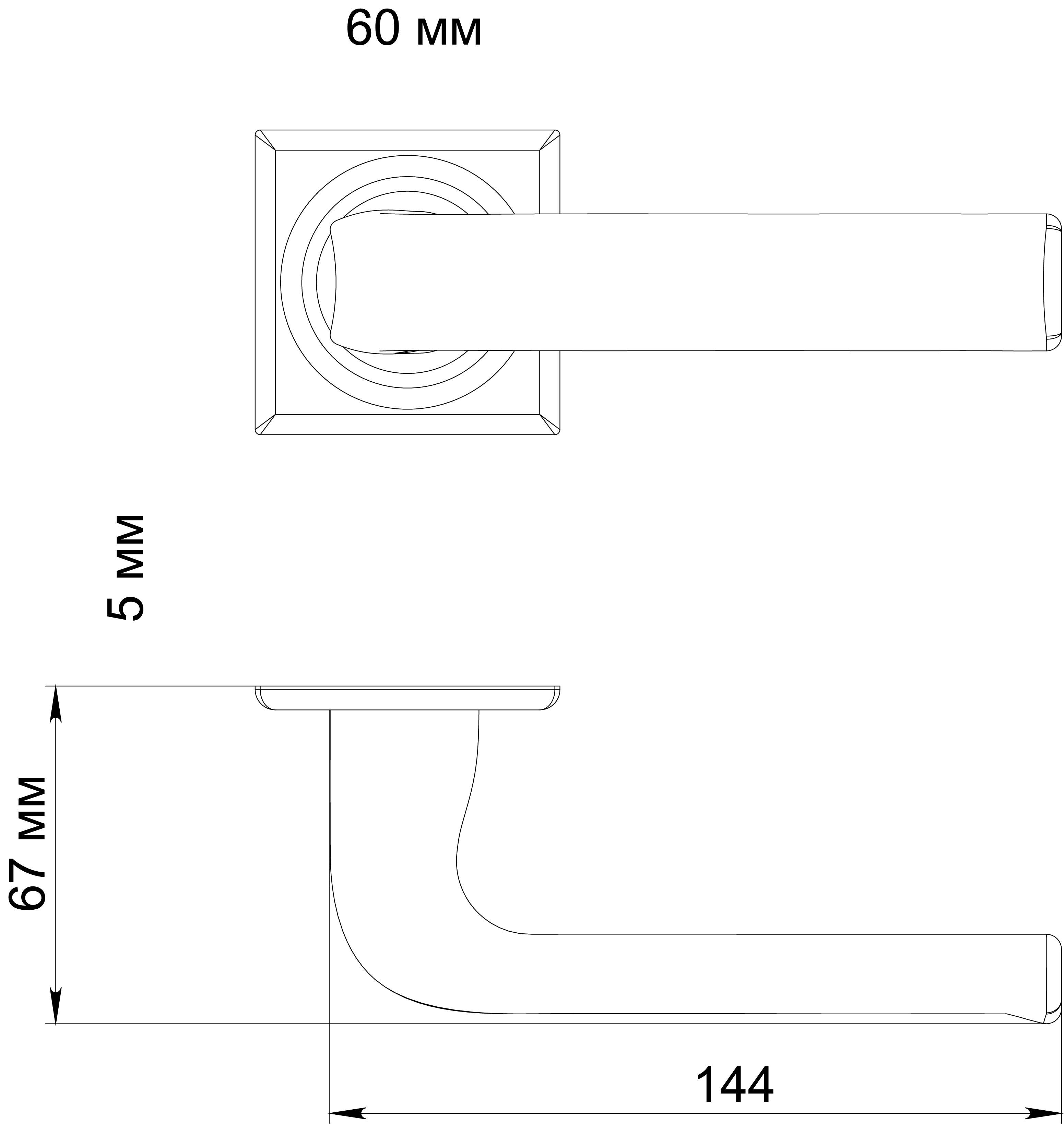 Ручка дверная THE BUS STATION S7 WF на квадратной розетке, цвет Зимняя стужа/Winter Frost фото фурнитура Челябинск