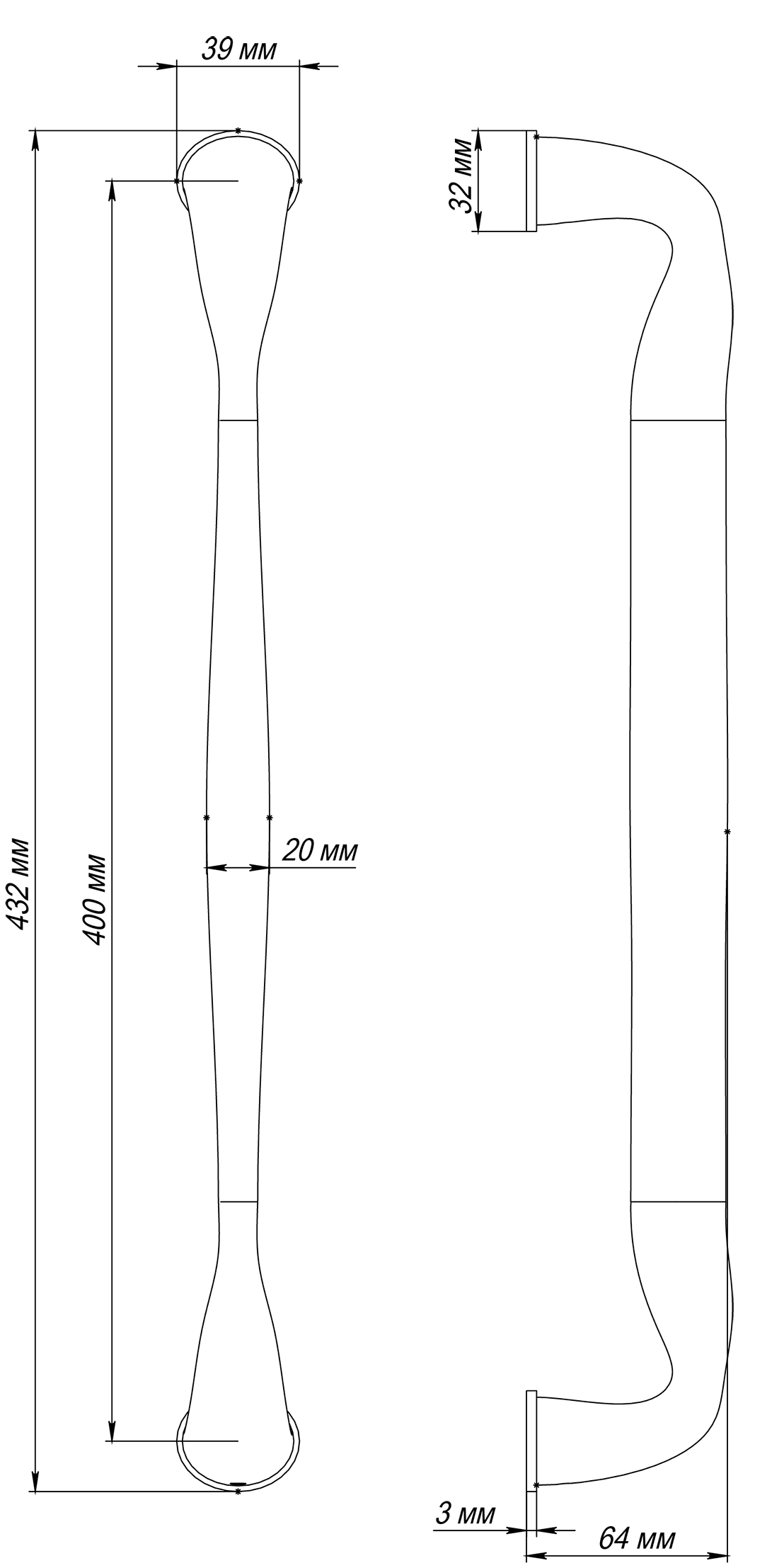 Ручка-скоба LVB PH SMI, цвет Весенняя дымка/Spring Mist фото купить в Челябинске